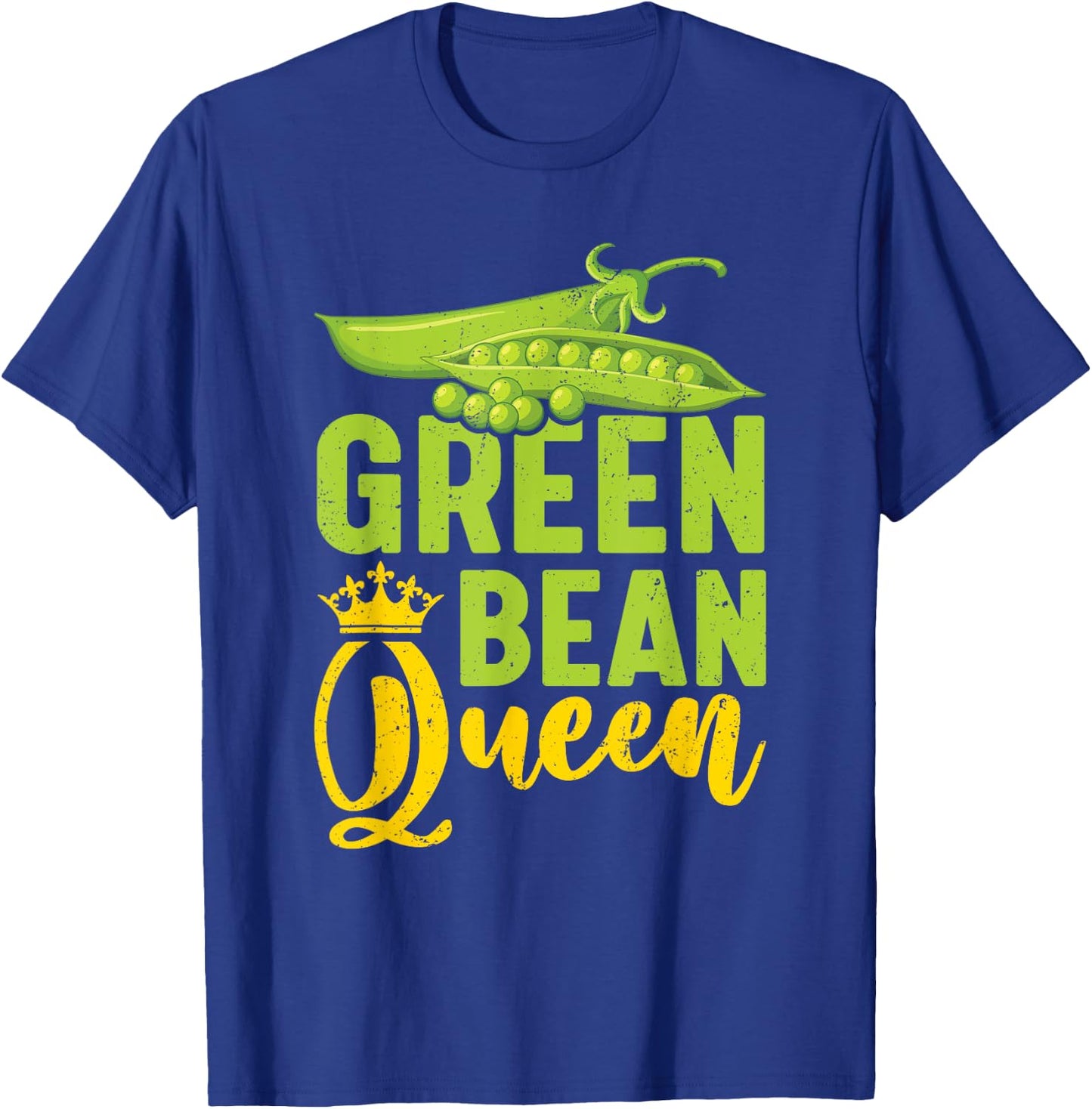 Green Bean Queen Funny Vegan Vegetarian Humor T-Shirt - T-Shirt | Royal