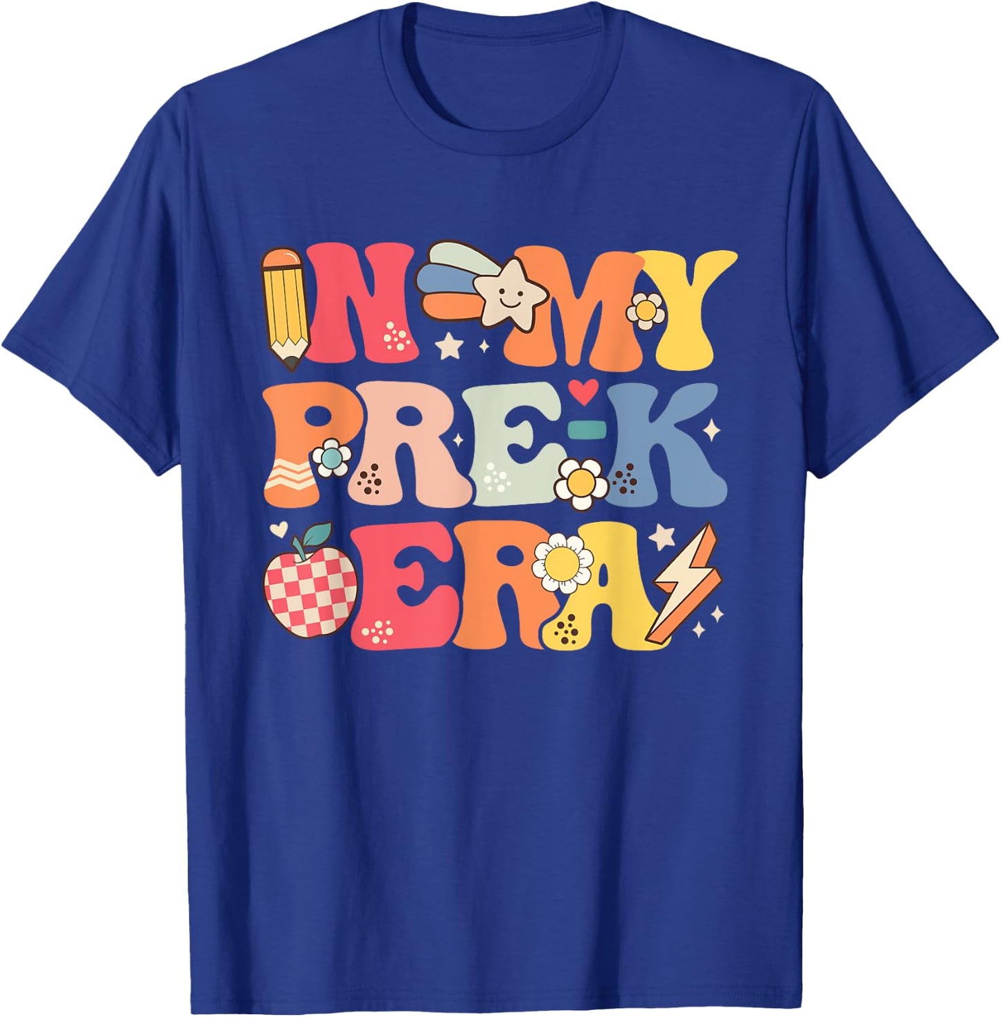 In My Pre-K Era Girl Back To School Cute PreSchool Teacher T-Shirt - T-Shirt | Royal