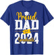Proud Dad Of A 2024 Graduate T-Shirt - T-Shirt | Royal