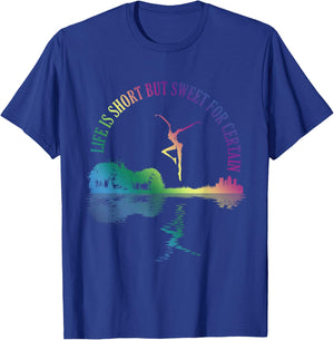 Life Is Short Retro Guitars Lovers But Sweet For Certain T-Shirt - T-Shirt | Royal