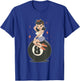 Vintage Pinup Girl 8-Ball Billiards Rockabilly Tattoo Art T-Shirt - T-Shirt | Royal