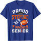 Proud stepdad of a football Senior class of 2025 graduation T-Shirt - T-Shirt | Royal