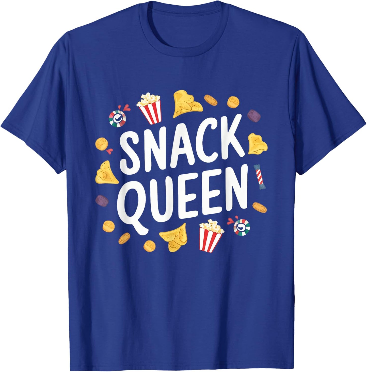 Snack Queen Baking Cooking Eating Food Lover Women Girls T-Shirt - T-Shirt | Royal