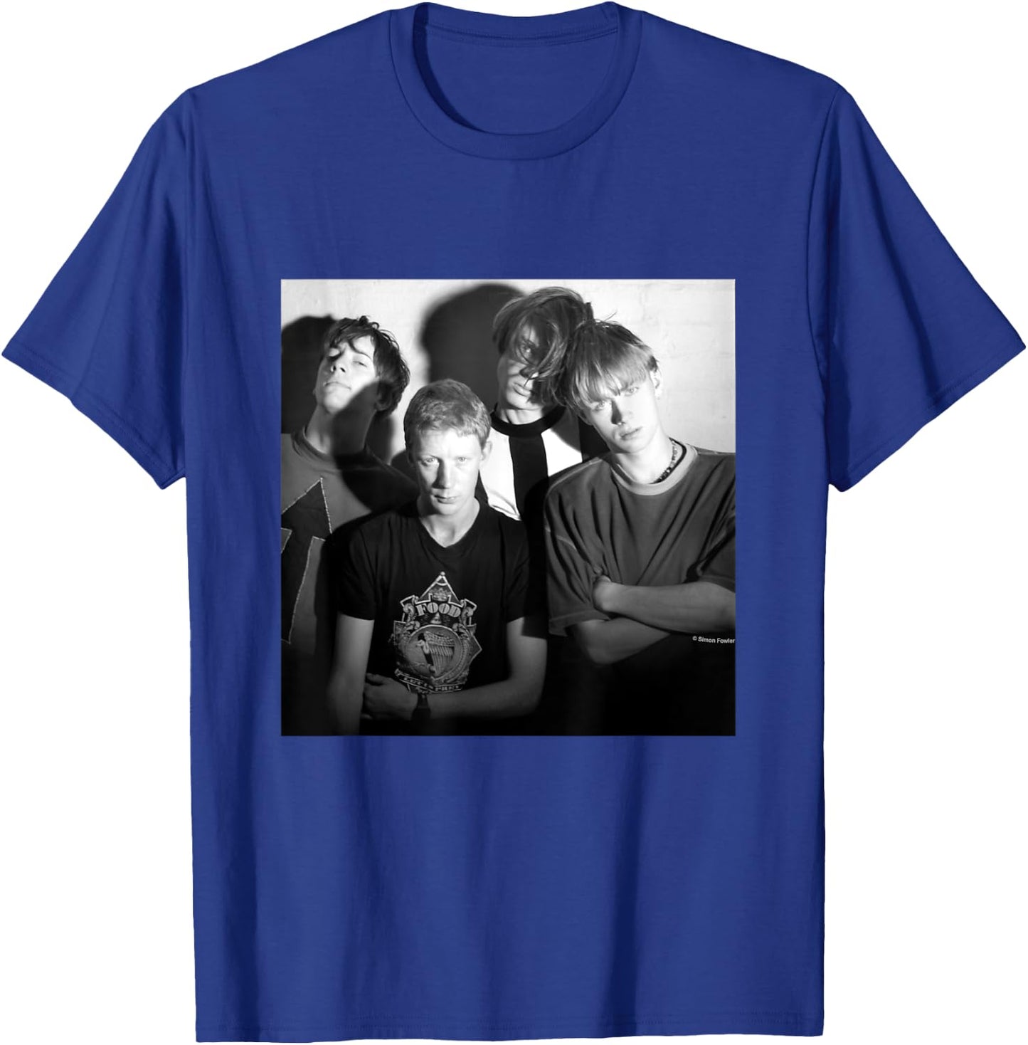 Blur Band Shot By Simon Fowler T-Shirt - T-Shirt | Royal