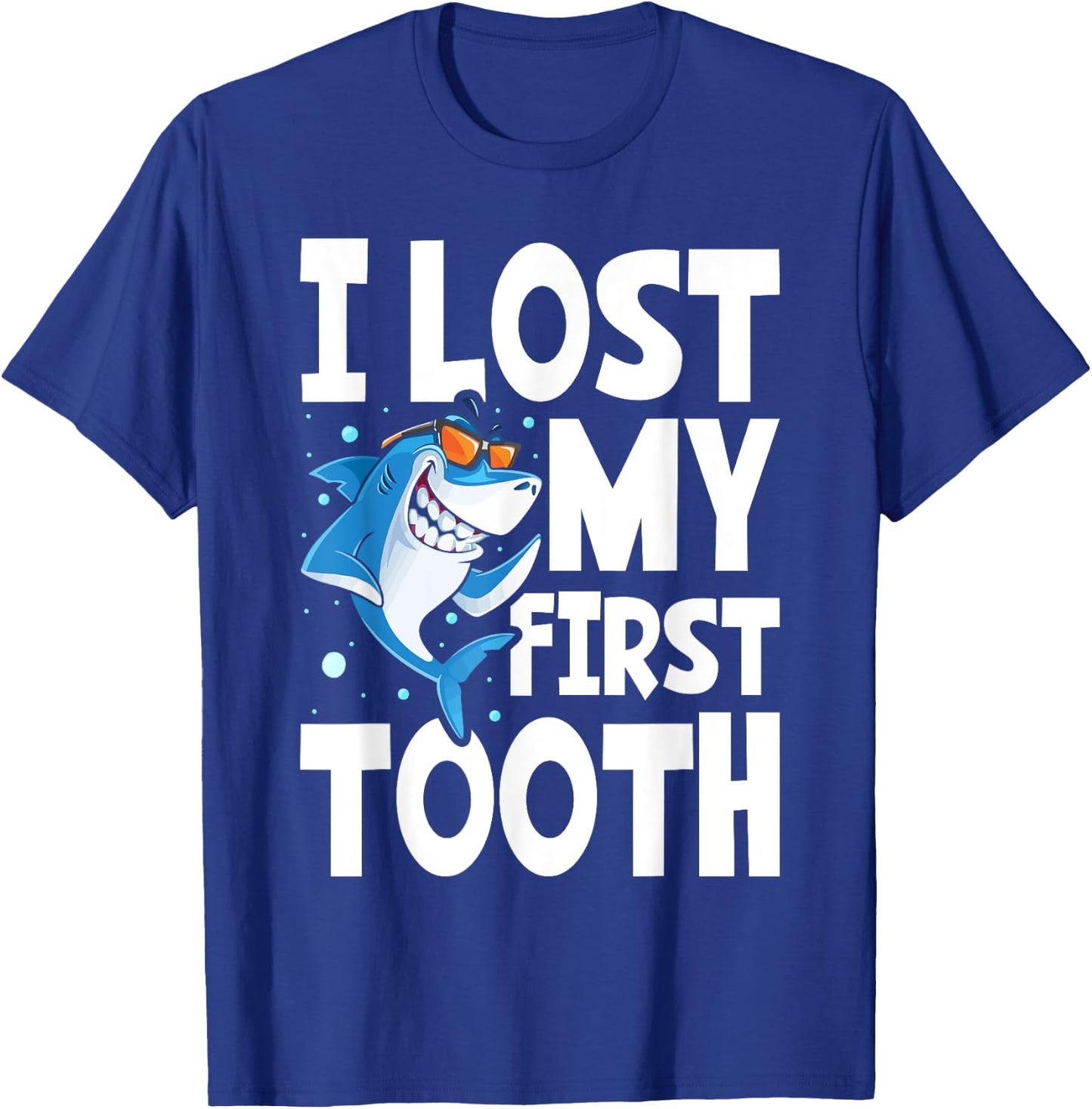 Kids Funny Tooth Fairy - Cute Shark I Lost My First To T-Shirt - T-Shirt | Royal