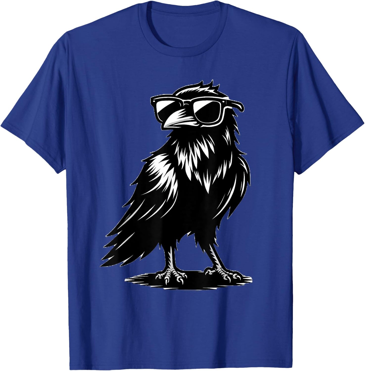 Crow Raven Bird Wearing Sunglasses T-Shirt - T-Shirt | Royal