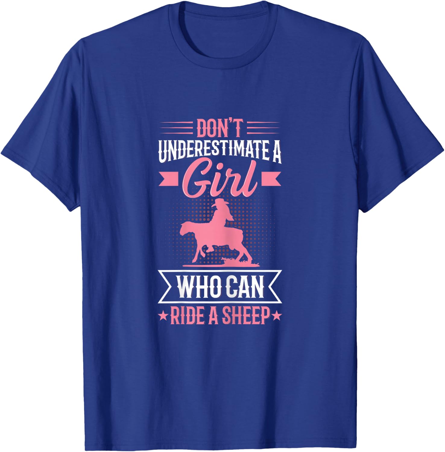 Youth Rodeo Mutton Busting Quote for a Mutton Buster Girl T-Shirt - T-Shirt | Royal