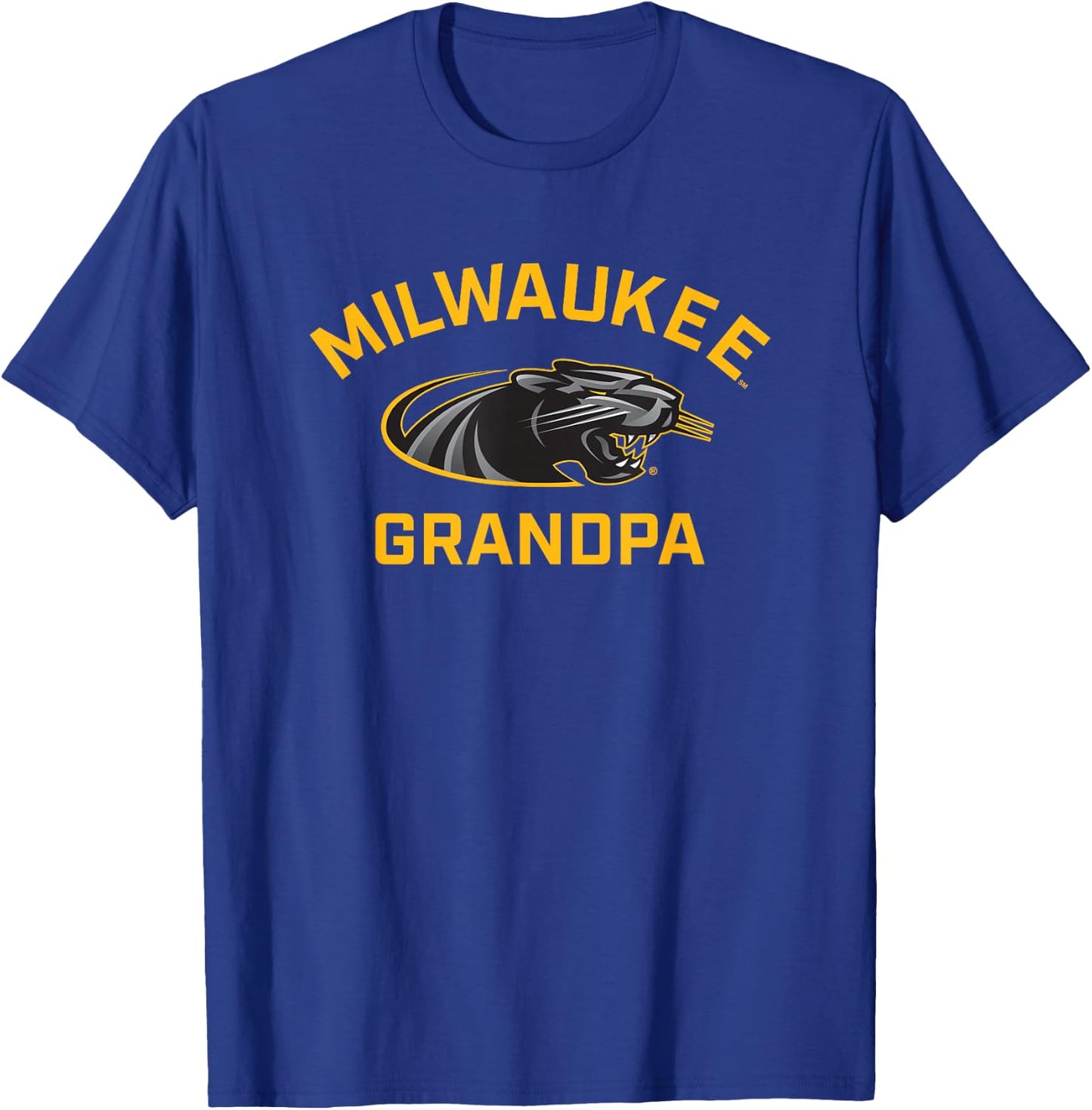 UW Milwaukee Panthers Arched Grandpa T-Shirt - T-Shirt | Royal