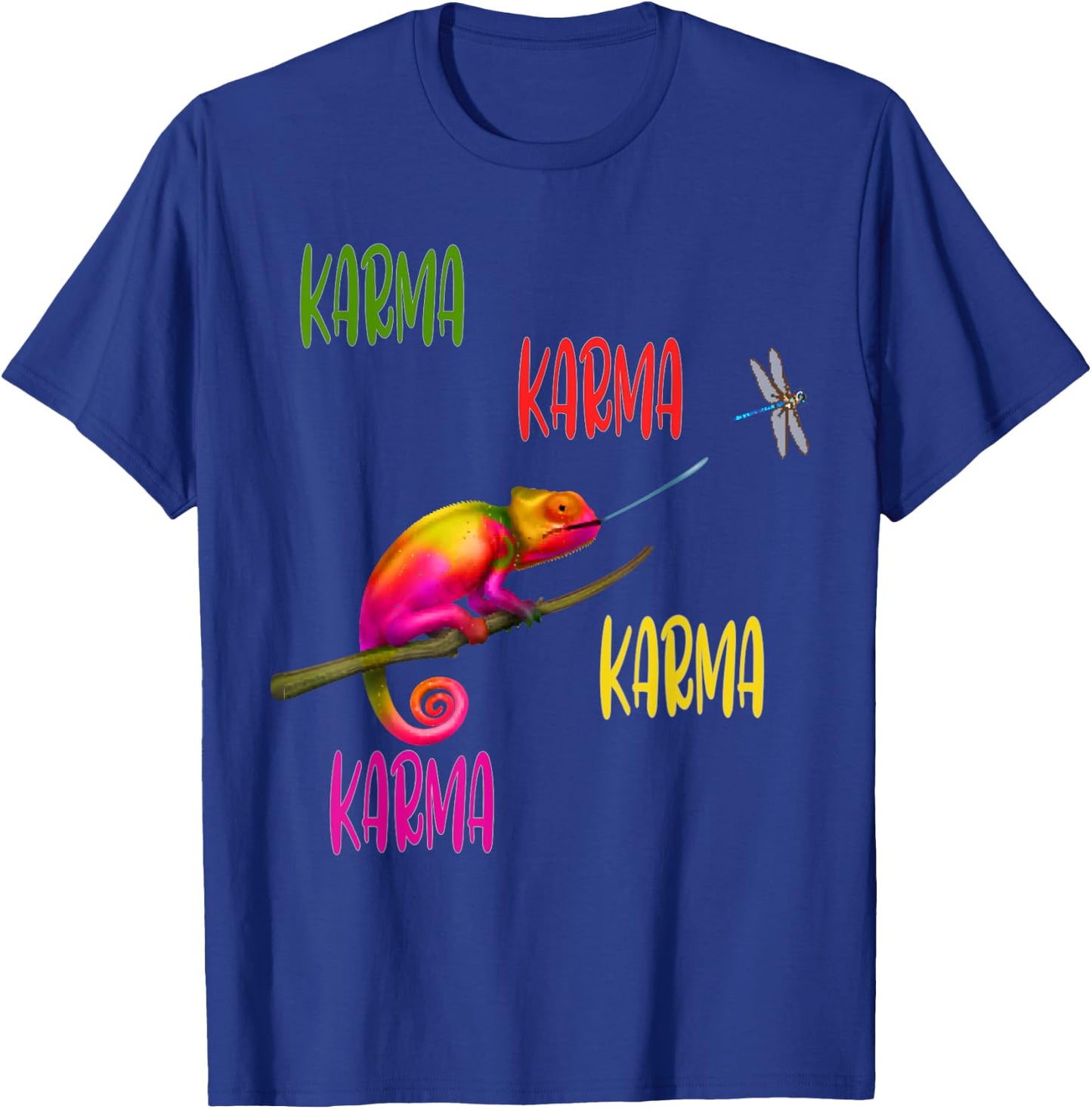Karma Karma Karma Karma Chameleon T-Shirt - T-Shirt | Royal