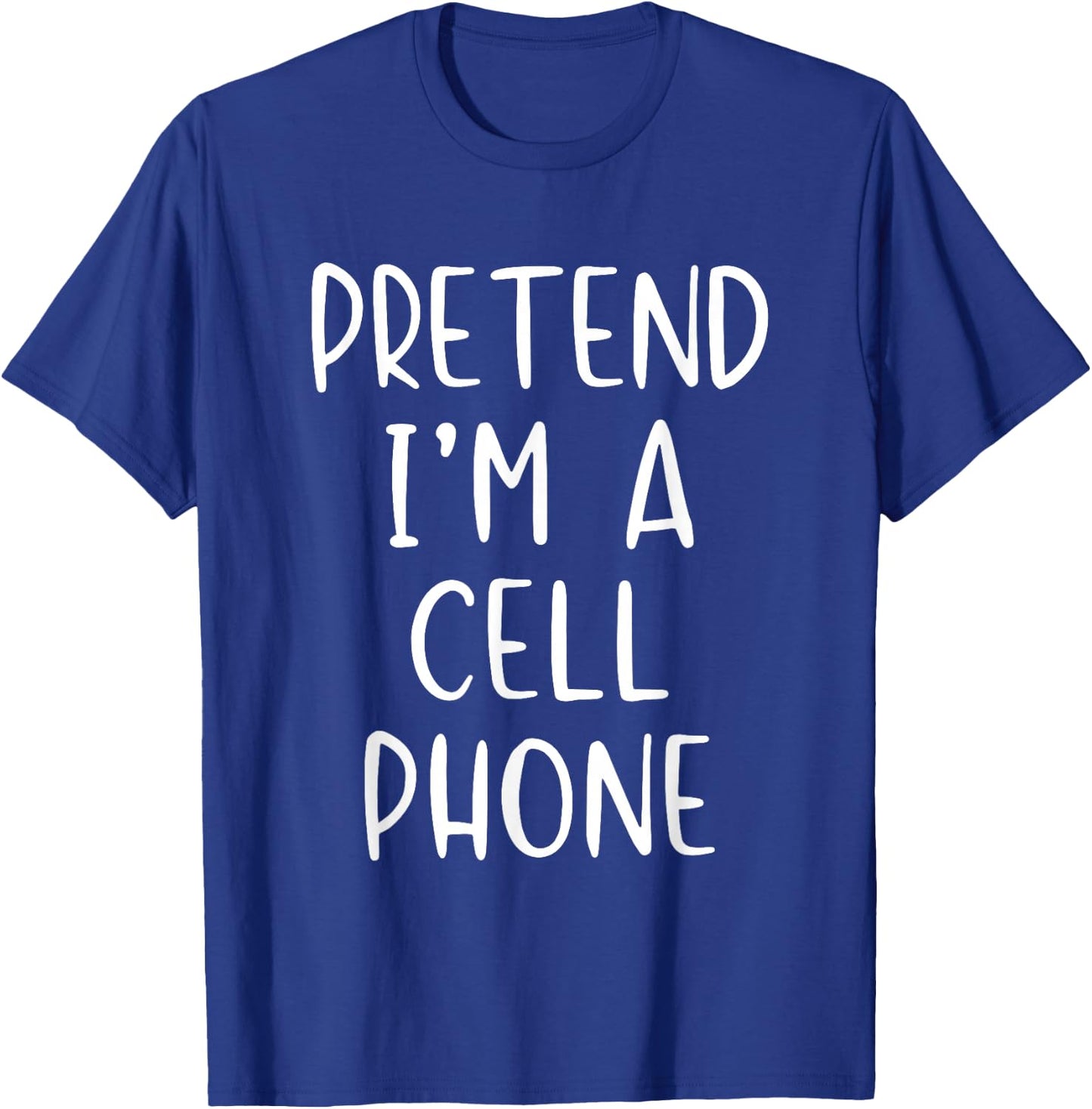 Pretend Cell Phone Costume Halloween Simple Funny Telephone T-Shirt - T-Shirt | Royal