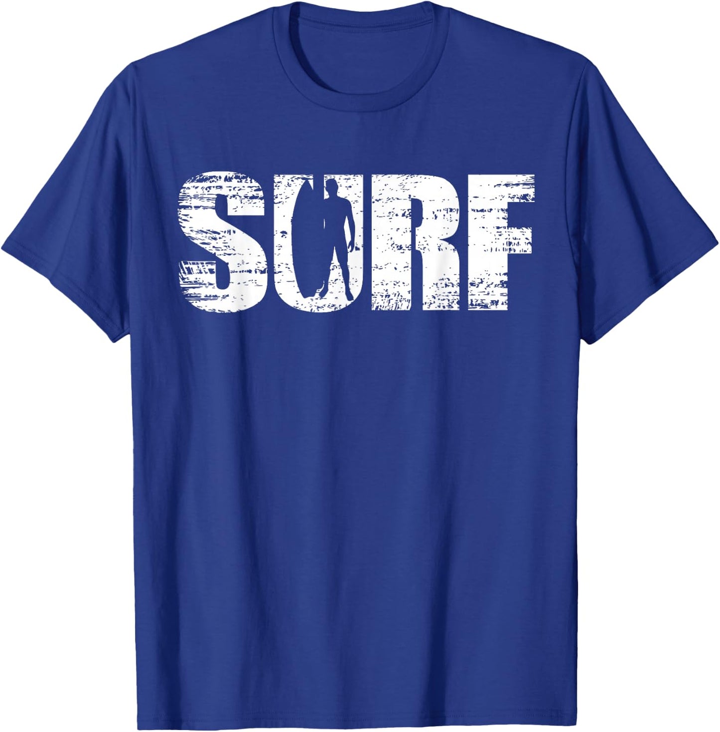 Surf - Distressed Look Surfing for Surfers T-Shirt - T-Shirt | Royal