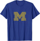University of Michigan Wolverines U of M Simple Distressed T-Shirt - T-Shirt | Royal