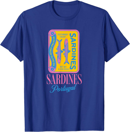 Tinned fish tinned sardines tin fish Portugal Italian summer T-Shirt - T-Shirt | Royal