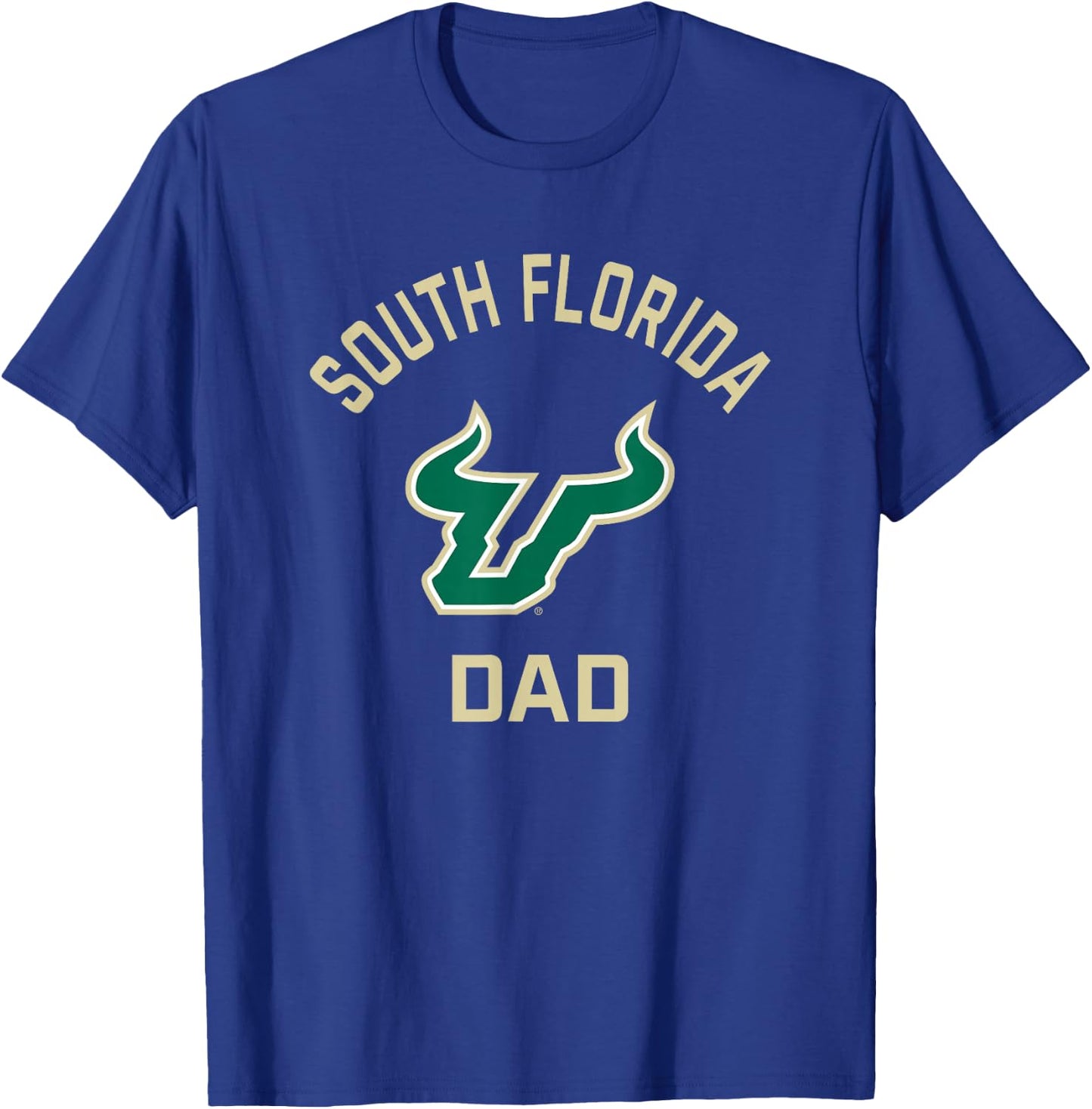 University of South Florida USF Bulls Arched Dad T-Shirt - T-Shirt | Royal