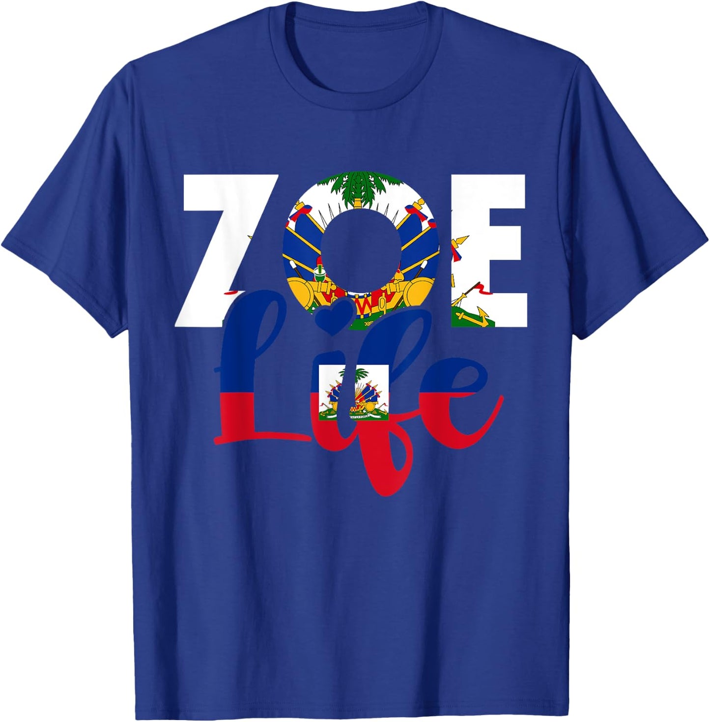 Haiti Flag Zoe Haitian Life Haiti Souvenir T-Shirt - T-Shirt | Royal