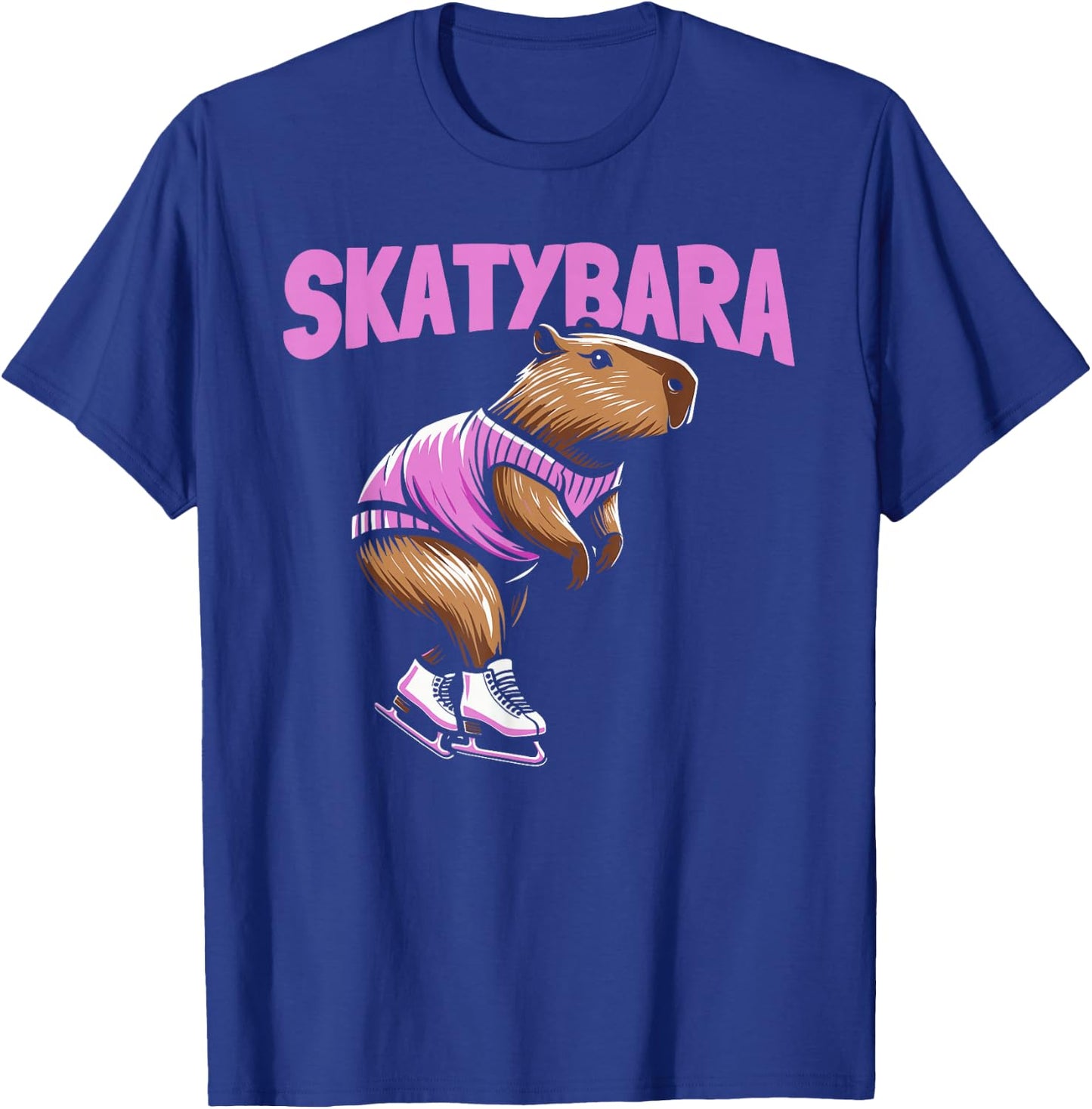 Skatybara Skates Skater Skate Figure Skating Capybara T-Shirt - T-Shirt | Royal