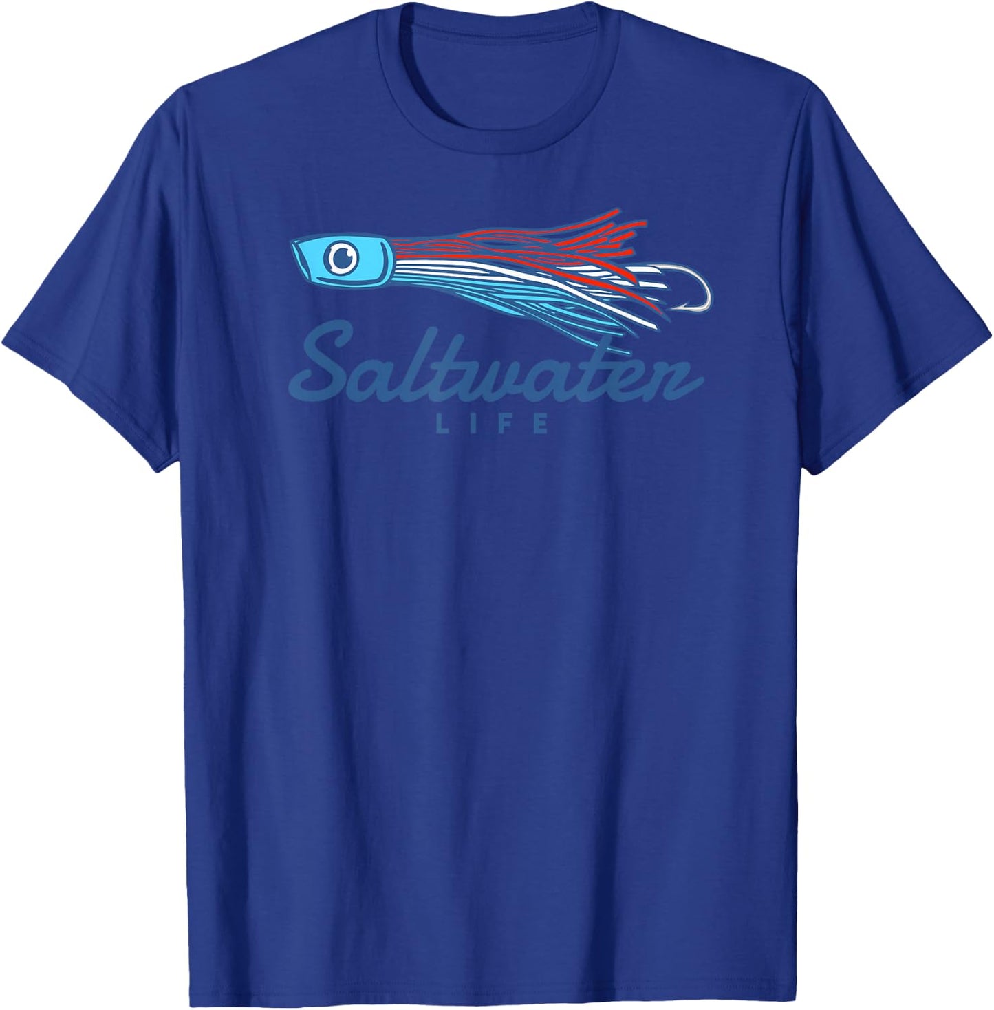 Saltwater Life Saltwater Fishing Lure T-Shirt - T-Shirt | Royal
