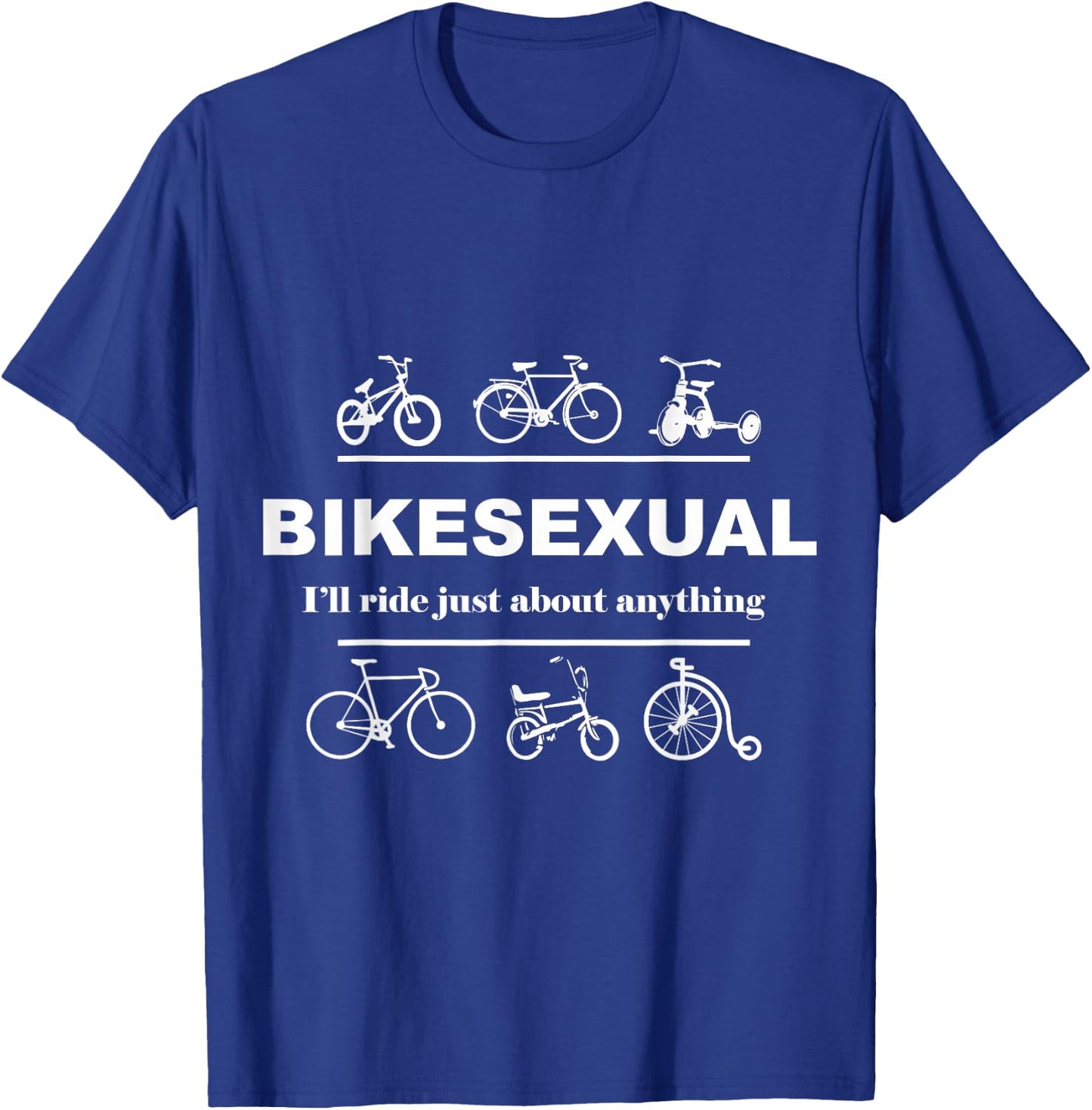 BIKESEXUAL SHIRT White T-Shirt - T-Shirt | Royal