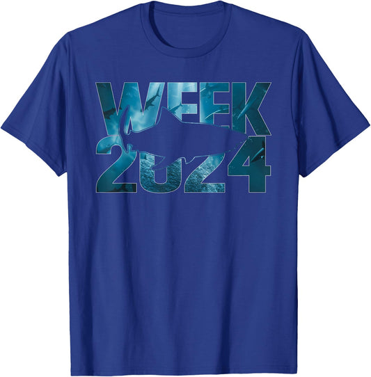 Shark Lover 2024 Week Animal Sea Ocean Matching Squad Summer T-Shirt - T-Shirt | Royal