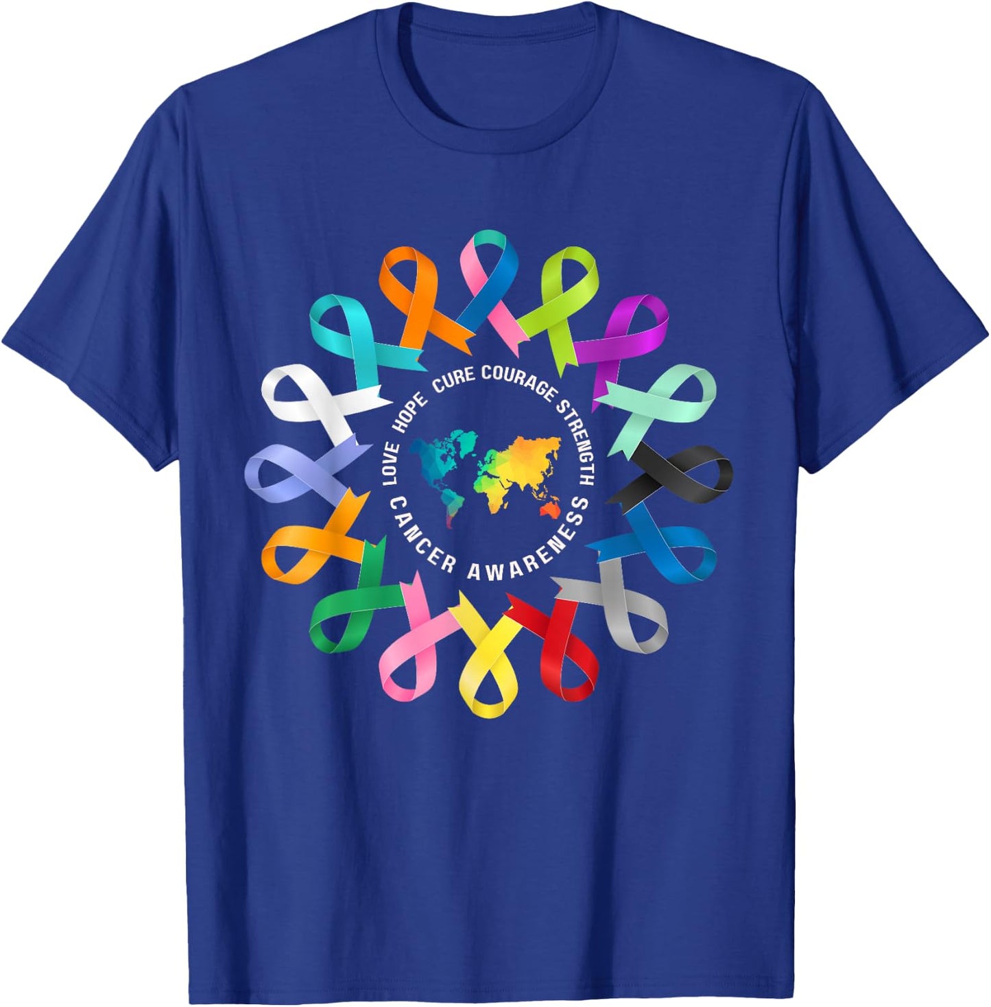 All Cancer Matters Awareness Fight Cancer Ribbon Support T-Shirt - T-Shirt | Royal