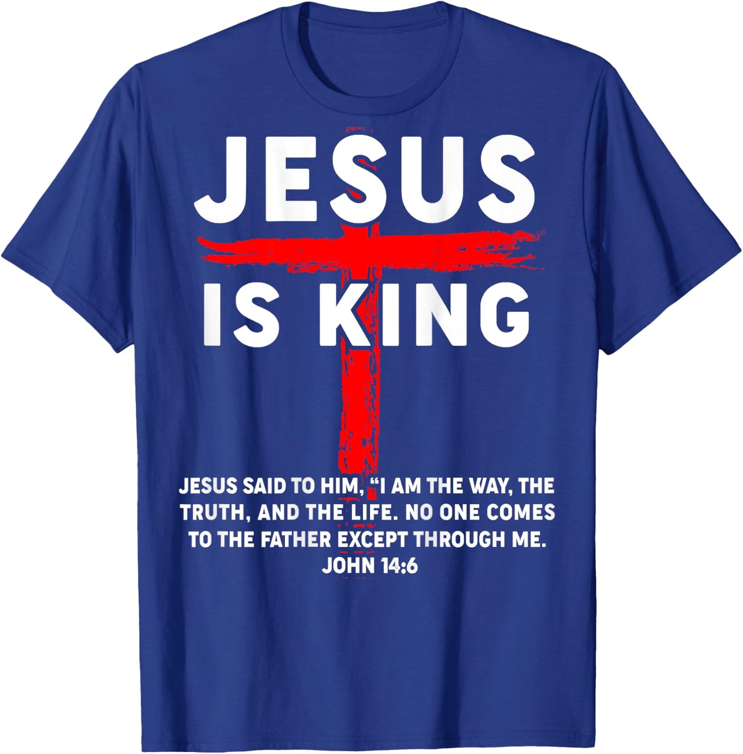Men Jesus King Youth Boy Funny Christian Save Godson Toddler T-Shirt - T-Shirt | Royal