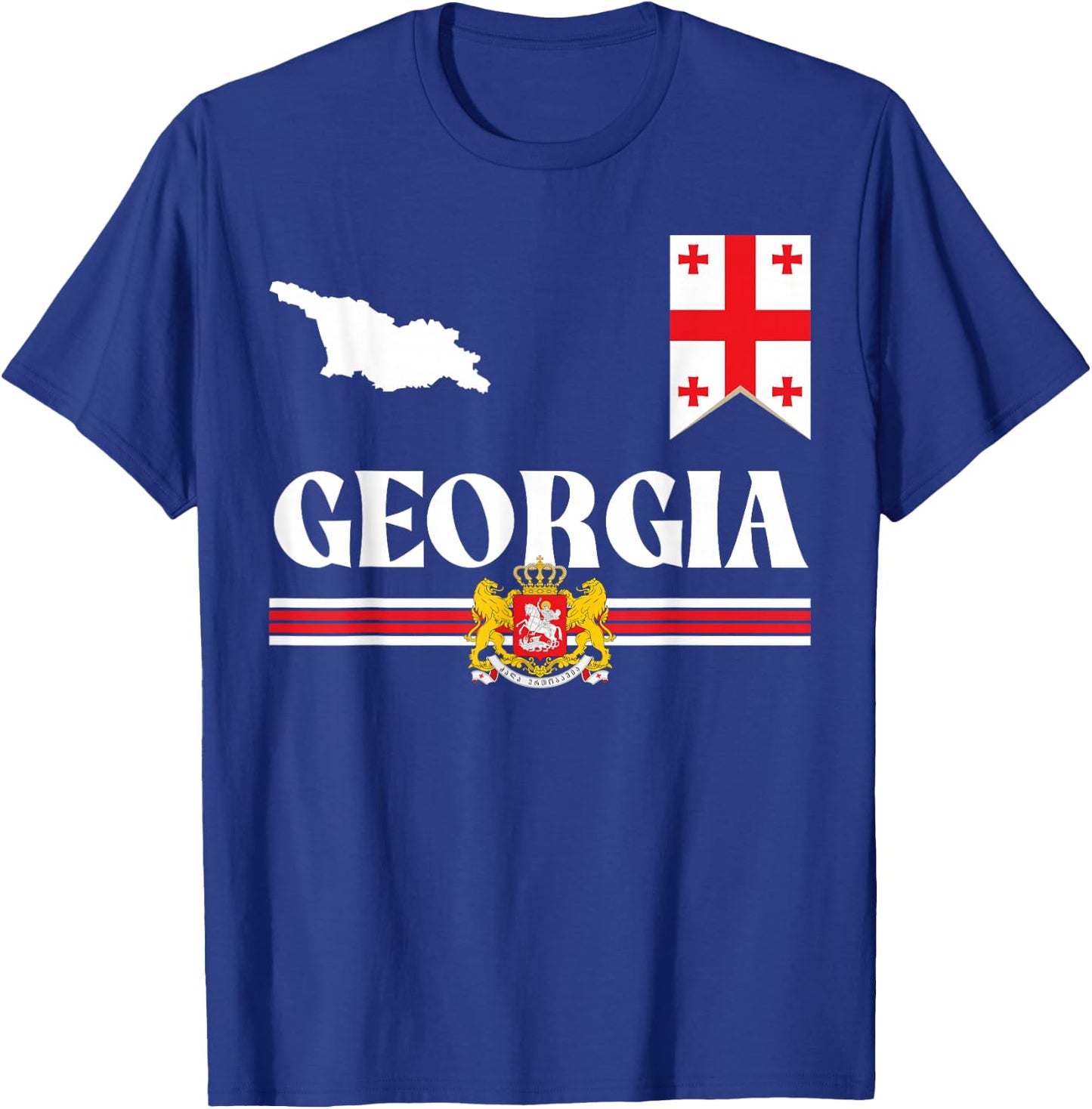 Georgia Country Flag, Georgian Culture, Georgia T-Shirt - T-Shirt | Royal