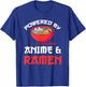 Powered by Anime & Ramen Merchandise,Short Sleeve T-Shirt - T-Shirt | Royal