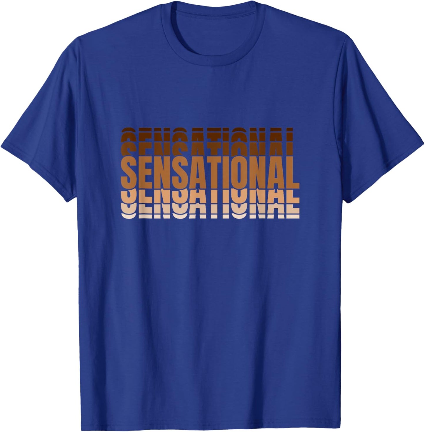 Brown Sensational Brown Color Graphic T-Shirt - T-Shirt | Royal