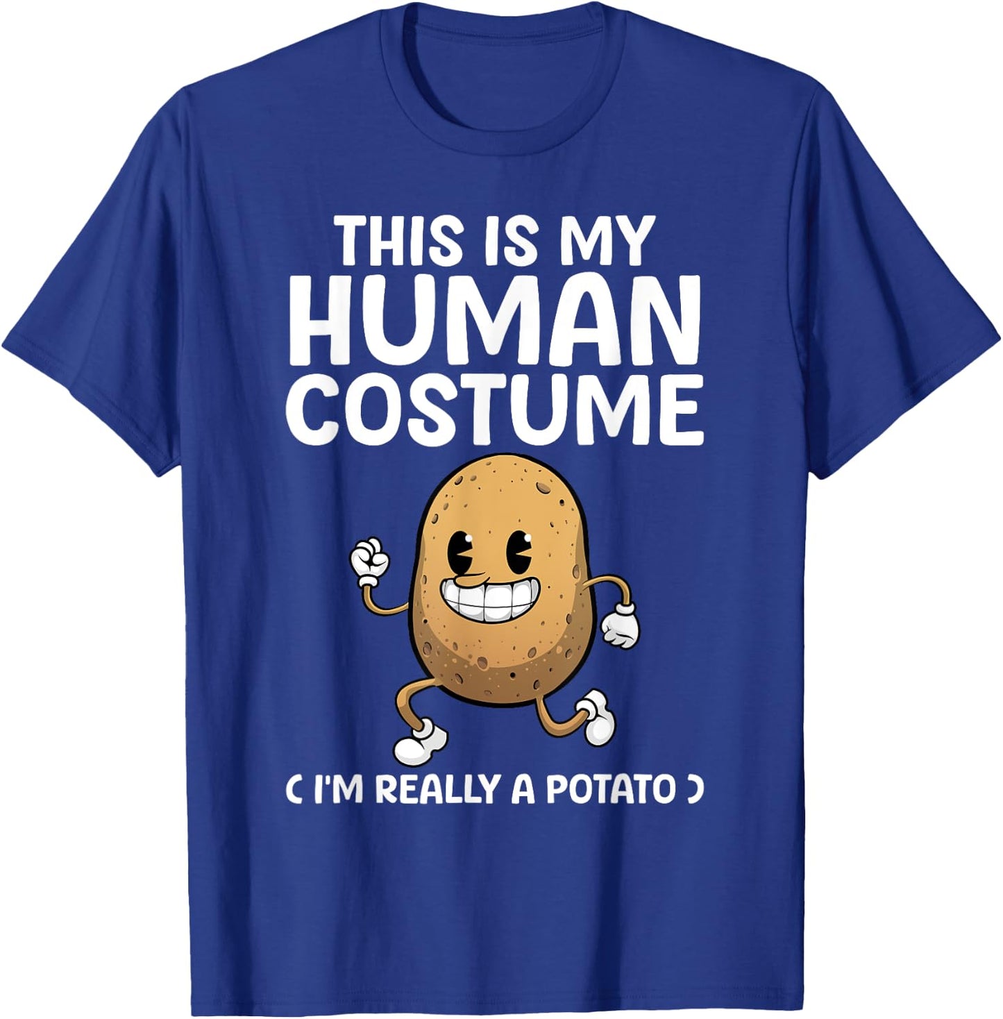 Funny Potato Costume Women Kids Adult Potato Novelty T-Shirt - T-Shirt | Royal