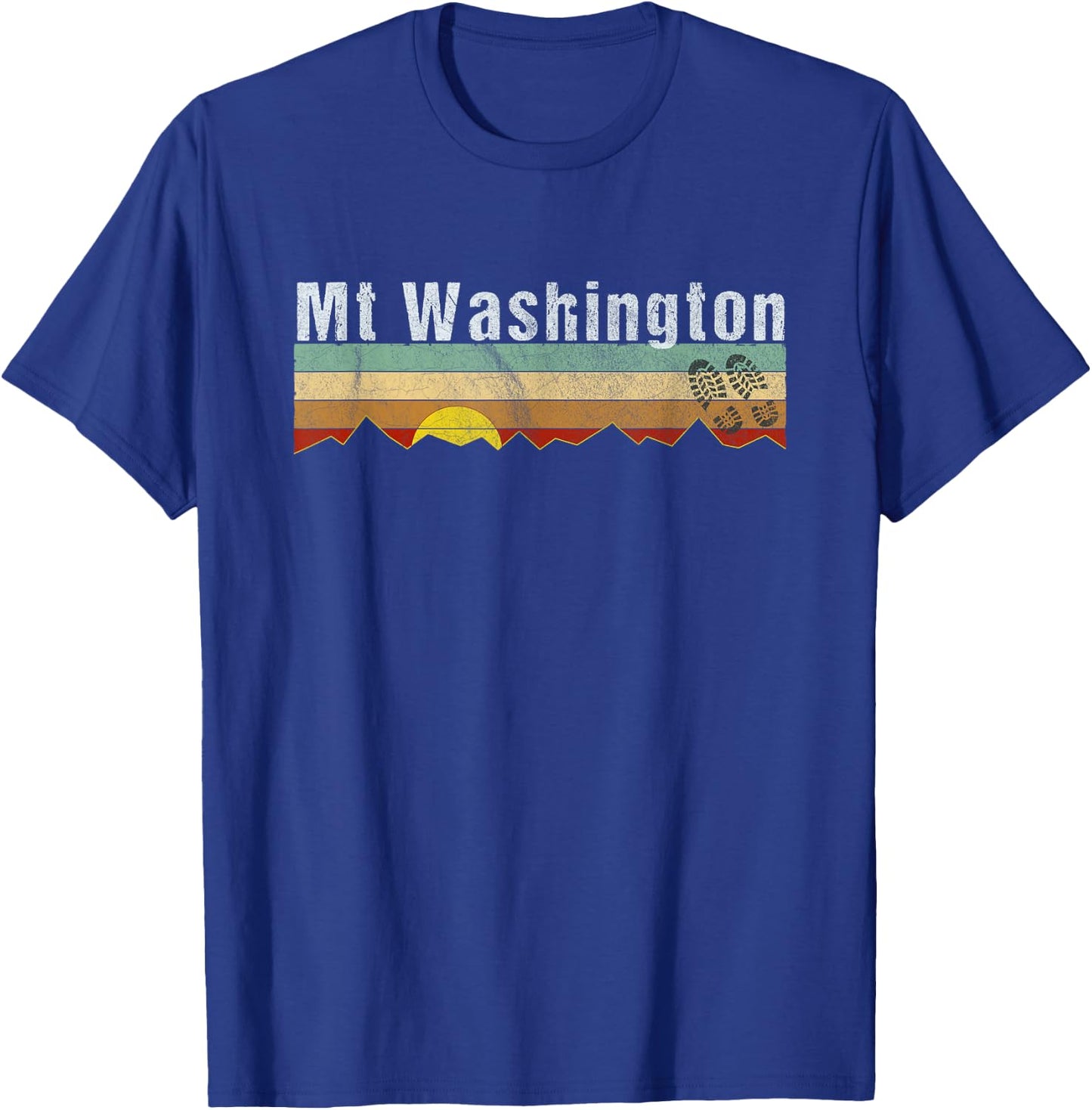 Mt Washington - Vintage Mt Washington Hiking Gift T-Shirt - T-Shirt | Royal