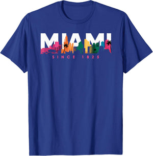 Miami Shirts Florida Vibrant Colorful Souvenir Miami T-Shirt - T-Shirt | Royal