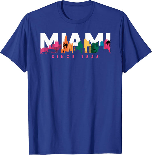 Miami Shirts Florida Vibrant Colorful Souvenir Miami T-Shirt - T-Shirt | Royal