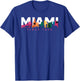Miami Shirts Florida Vibrant Colorful Souvenir Miami T-Shirt - T-Shirt | Royal