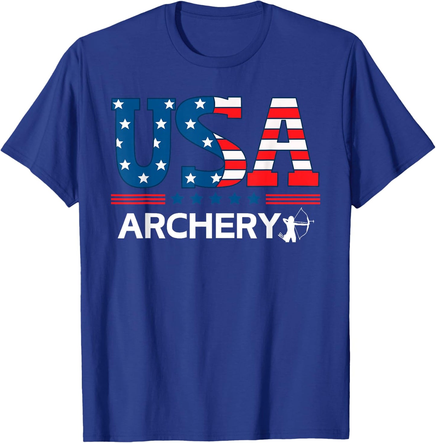 United States Flag Archery USA Team Sport Archery T-Shirt - T-Shirt | Royal