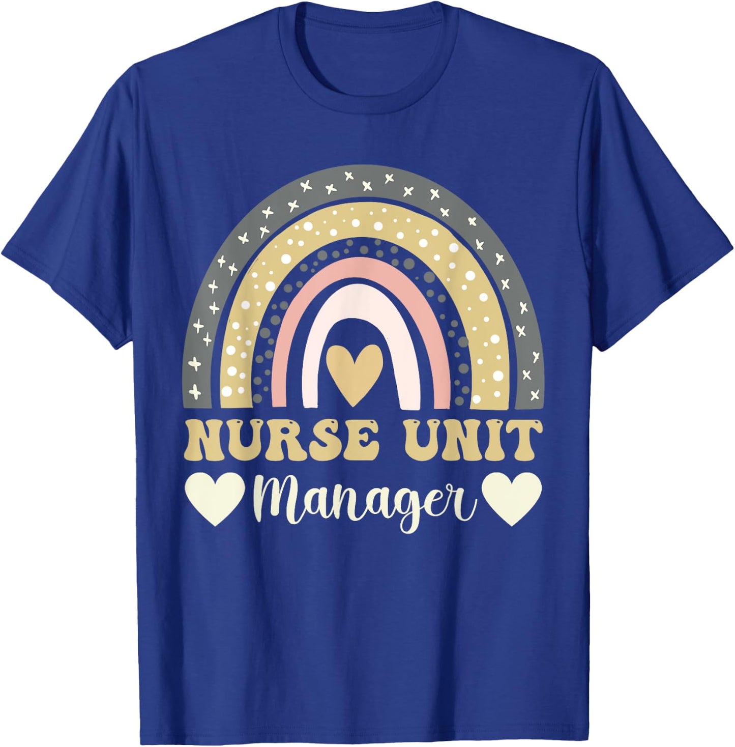 Cute Nurse Unit Manager Women Rainbow Nursing Unit Manager T-Shirt - T-Shirt | Royal