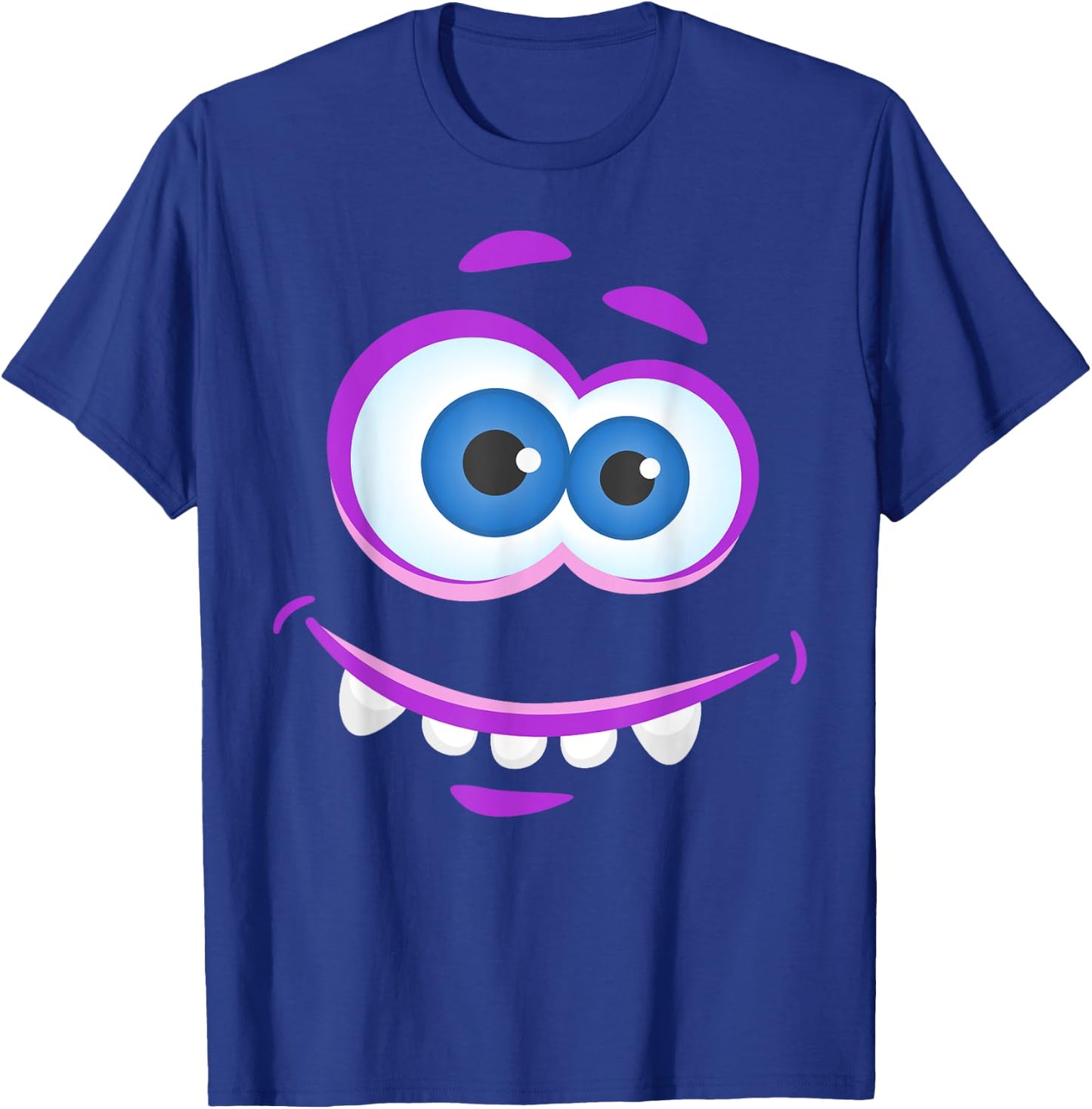 Big Eyes Monster Face Halloween Funny Costume T-Shirt - T-Shirt | Royal