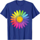 Rainbow Flower ROYGBIV Colorful Garden Rainbow T-Shirt - T-Shirt | Royal