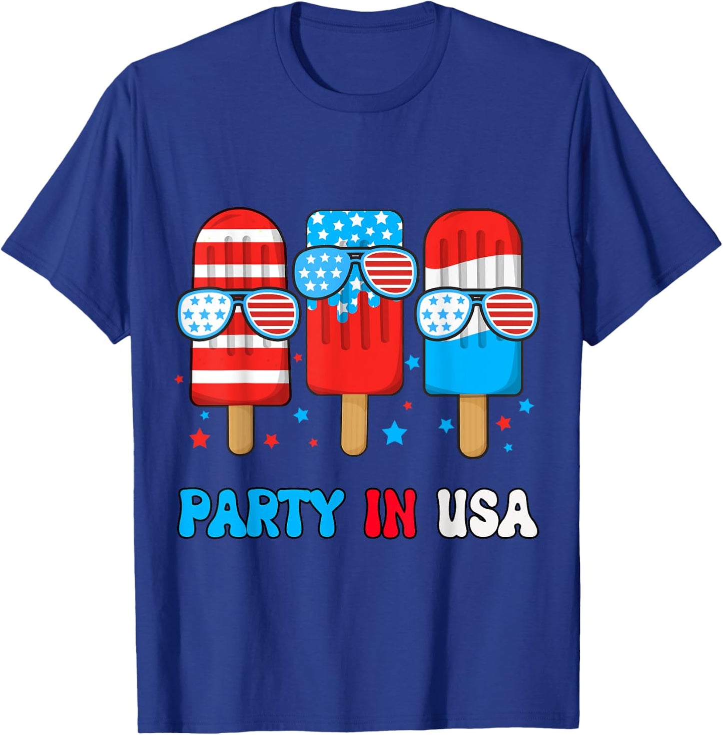 Party In USA Popsicle-Shirt Toddler Boy American Flag USA T-Shirt - T-Shirt | Royal