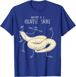 Snow Hognose Snake Anatomy, Funny Cute Pet Mom Reptile Lover T-Shirt - T-Shirt | Royal
