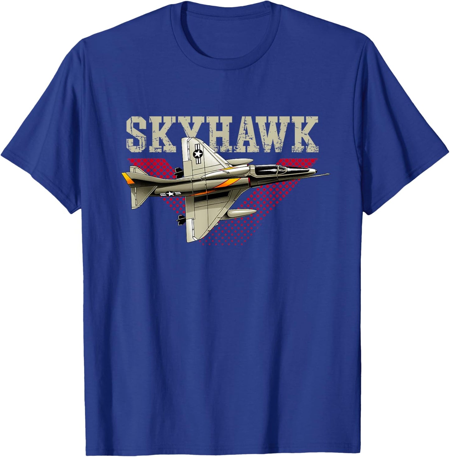 USA Military Warbird Airplane Skyhawk T-Shirt - T-Shirt | Royal