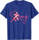 Strong Joshua 1:9 Christian Faith Breast Cancer Awareness T-Shirt - T-Shirt | Royal