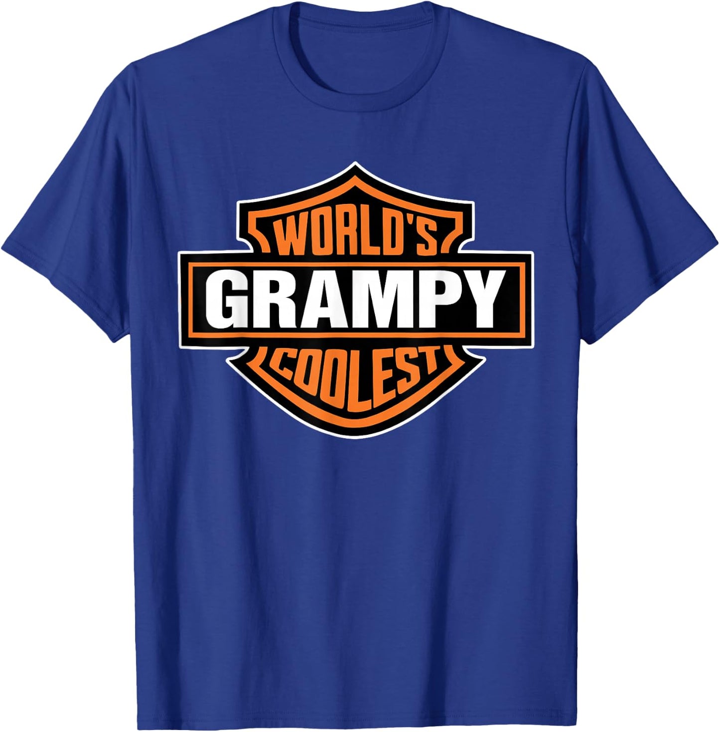 Worlds Coolest Grampy Matching Family Fathers Day T-Shirt - T-Shirt | Royal
