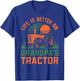 Young Farmer Tractor Boy Life Is Better On Grandpa's Tractor T-Shirt - T-Shirt | Royal