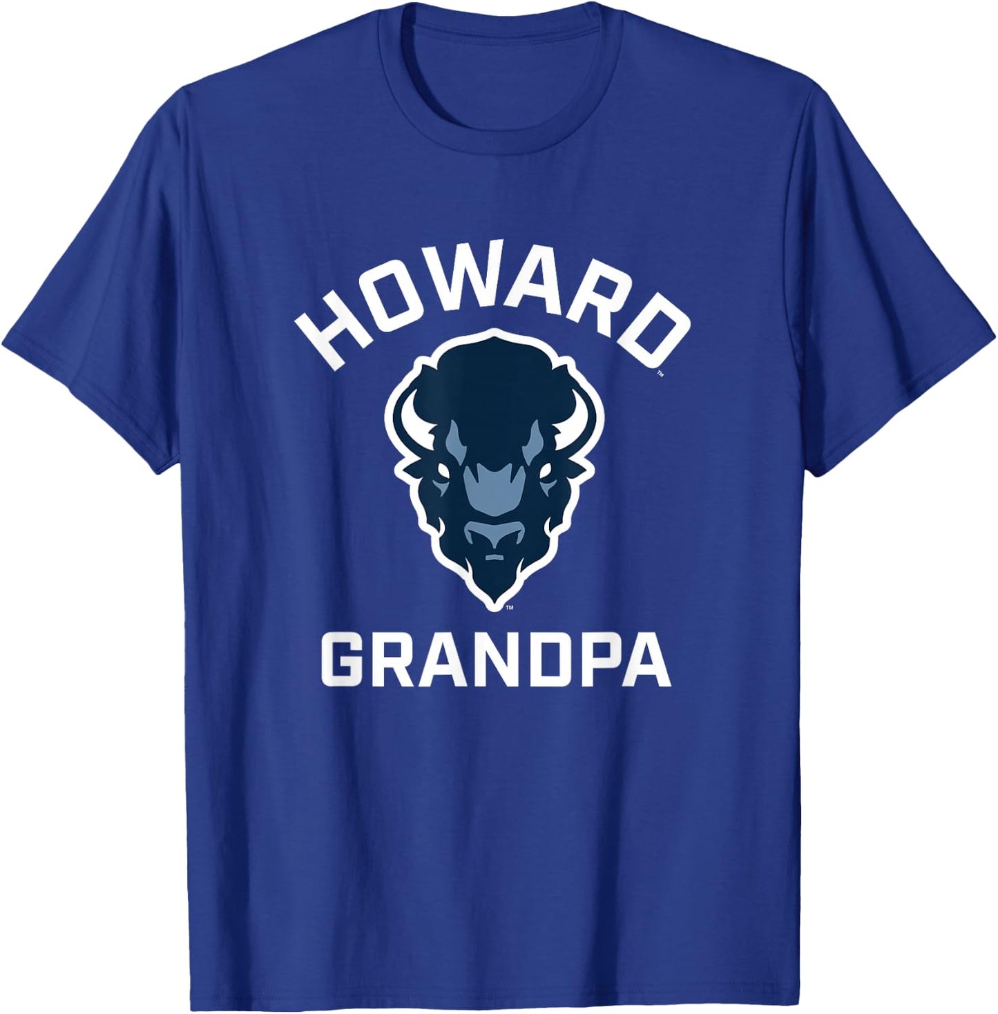 Howard University Bison Arched Grandpa T-Shirt - T-Shirt | Royal