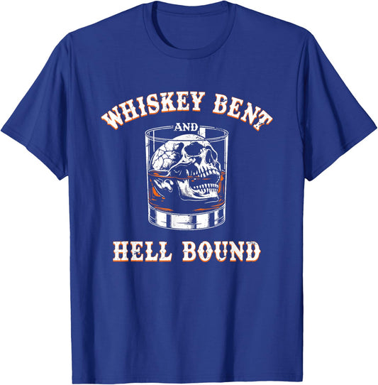 Whiskey Bent & Hell Bound, Western Cowgirl Skeleton T-Shirt - T-Shirt | Royal