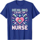 Gaming Nurse Level Up Healing RN Pixel Art Funny Nursing T-Shirt - T-Shirt | Royal