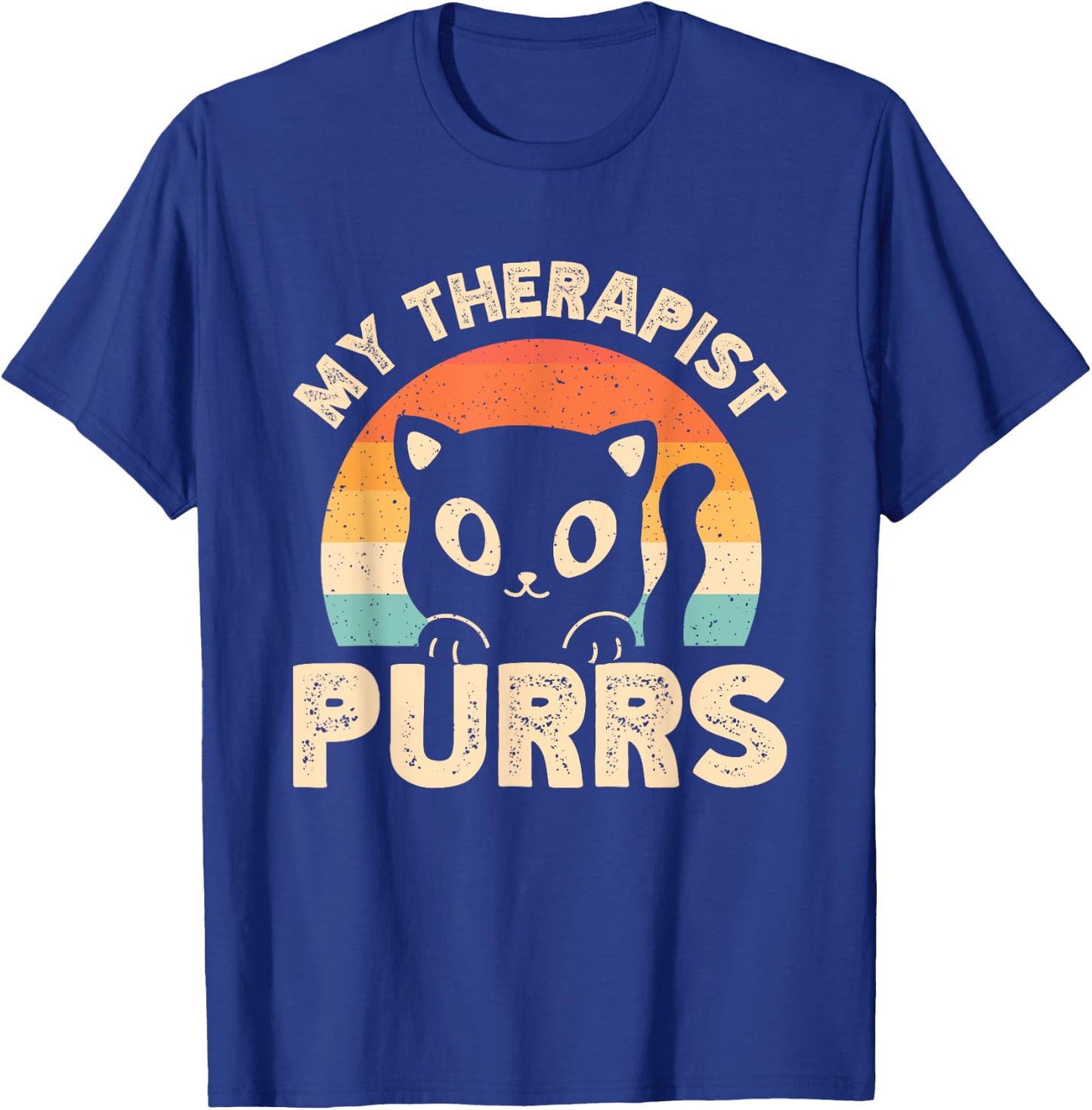 My Therapist Purrs T-Shirt - T-Shirt | Royal