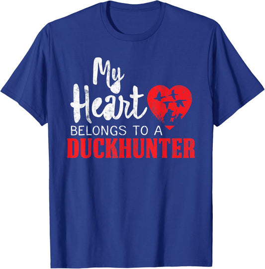Duck Hunting My Heart belongs to a Duckhunter gift Wife Mom T-Shirt - T-Shirt | Royal