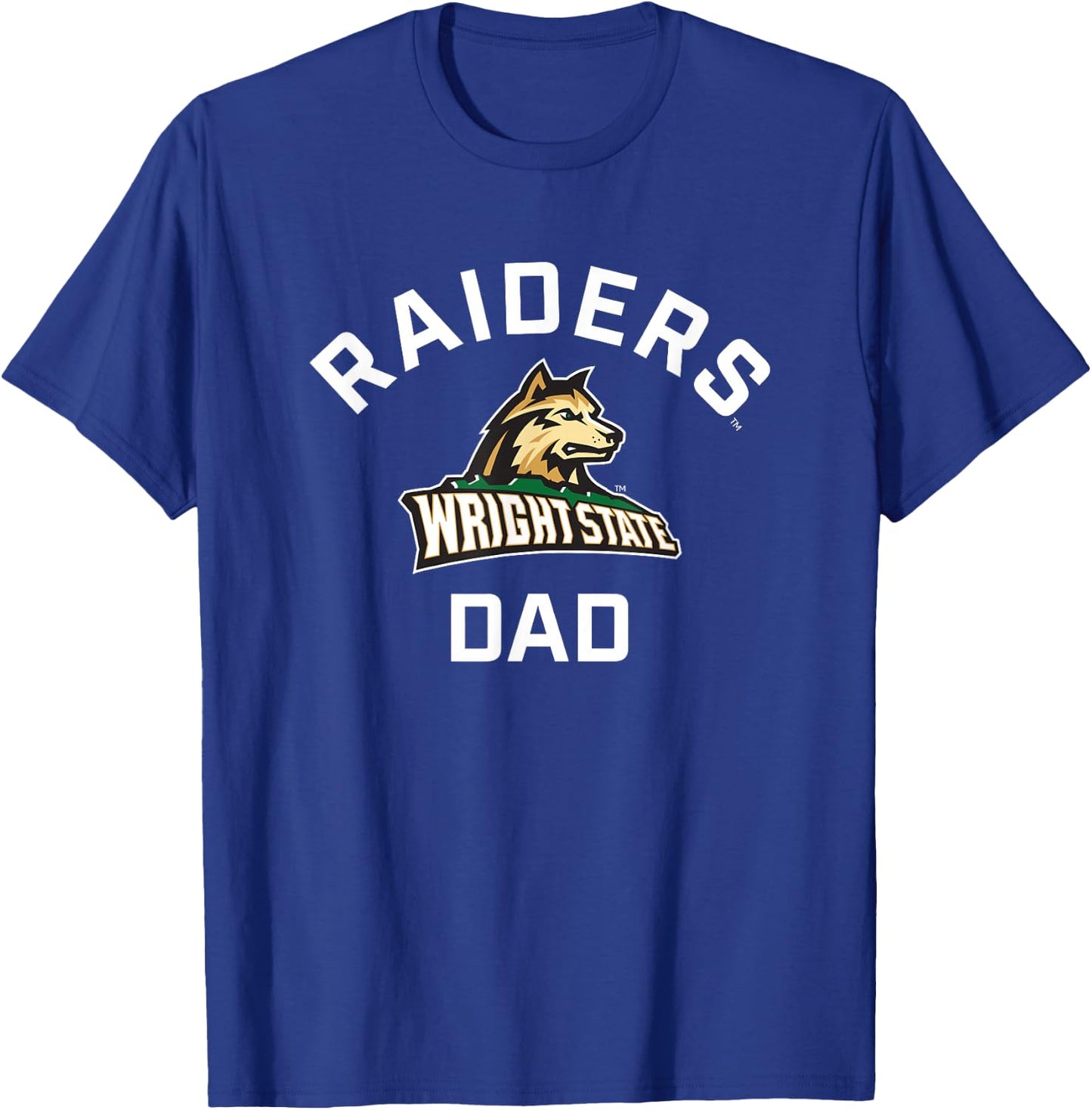 Wright State University WSU Raiders Arched Dad T-Shirt - T-Shirt | Royal