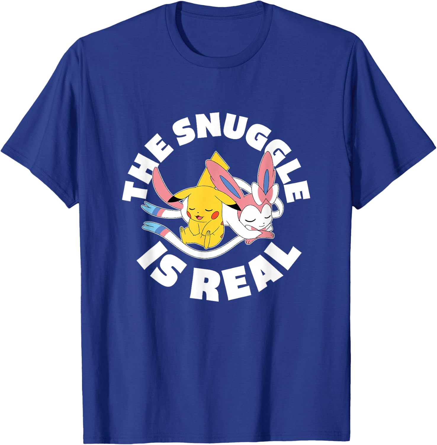 Pokémon - The Snuggle Is Real Pikachu And Sylveon T-Shirt - T-Shirt | Royal